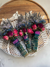 Load image into Gallery viewer, Rainbow fluorite, Blues + Purples, Sage & Lavender Smudge Stick