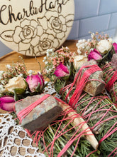 Load image into Gallery viewer, Unakite, Cedar, and Palo Santo Smudge stick