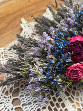 Load image into Gallery viewer, Rainbow fluorite, Blues + Purples, Sage & Lavender Smudge Stick