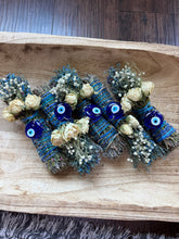 Load image into Gallery viewer, Evil Eye Charm, Sage, Rosemary and Lavender Smudge Stick