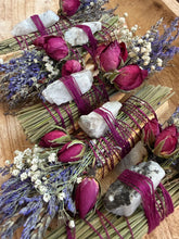 Load image into Gallery viewer, Moonstone, Palo Santo and Lavender Smudge Stick
