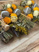 Load image into Gallery viewer, Pyrite, Palo Santo, Sage, Rosemary and Lavender Smudge Stick