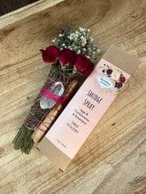 Load image into Gallery viewer, Quartz Crystal Smudge Stick and Cleansing Spray Gift Set