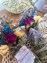 Load image into Gallery viewer, Blue Chalcedony Smudge Stick, Cedar and Eucalyptus Smoke Wand