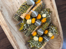 Load image into Gallery viewer, Pyrite, Palo Santo, Sage, Rosemary and Lavender Smudge Stick