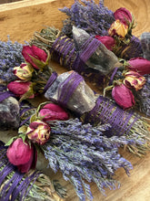Load image into Gallery viewer, Amethyst, Sage, Rosemary and Lavender Smudge Stick
