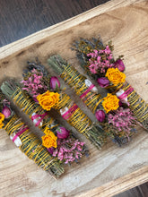 Load image into Gallery viewer, Citrine, Sage, Rosemary and Lavender Smudge Stick