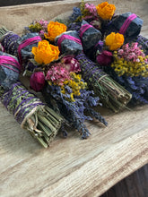 Load image into Gallery viewer, Black Onyx, Sage, Rosemary and Lavender Smudge Stick