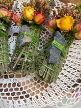 Load image into Gallery viewer, Crocodile Jasper Smudge Stick, Cedar and Lavender Smoke Cleansing Wand, Alternative to White Sage