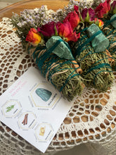 Load image into Gallery viewer, Malachite , Palo Santo, Juniper, and Cinnamon Smudge Stick