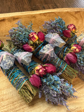 Load image into Gallery viewer, Sodalite, Rosemary and Lavender Smudge Stick