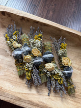 Load image into Gallery viewer, Black Tourmaline, Palo Santo, Lavender and Rose Smudge Stick