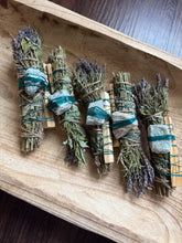 Load image into Gallery viewer, Nephrite Jade, Palo Santo, Sage, Rosemary and Lavender Smudge Stick