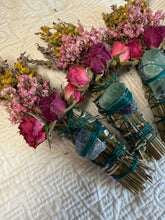 Load image into Gallery viewer, Fluorite Crystal Smudge Stick – White Sage and Lavender Blend for Focus, Peace, and Spiritual Cleansing