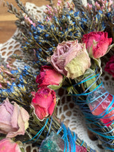 Load image into Gallery viewer, Rainbow fluorite, Pink + Blue, Sage & Lavender Smudge Stick