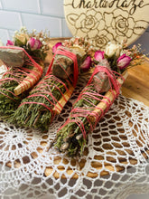 Load image into Gallery viewer, Unakite, Cedar, and Palo Santo Smudge stick