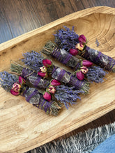 Load image into Gallery viewer, Amethyst, Sage, Rosemary and Lavender Smudge Stick