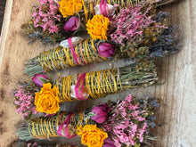 Load image into Gallery viewer, Citrine, Sage, Rosemary and Lavender Smudge Stick