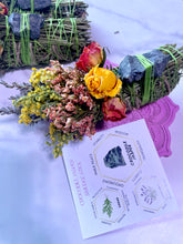 Load image into Gallery viewer, Crocodile Jasper Smudge Stick, Cedar and Lavender Smoke Cleansing Wand, Alternative to White Sage