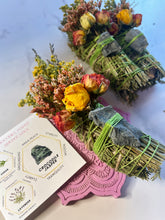 Load image into Gallery viewer, Crocodile Jasper Smudge Stick, Cedar and Lavender Smoke Cleansing Wand, Alternative to White Sage