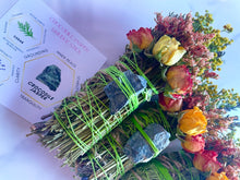 Load image into Gallery viewer, Crocodile Jasper Smudge Stick, Cedar and Lavender Smoke Cleansing Wand, Alternative to White Sage