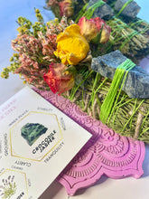 Load image into Gallery viewer, Crocodile Jasper Smudge Stick, Cedar and Lavender Smoke Cleansing Wand, Alternative to White Sage