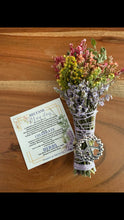 Load image into Gallery viewer, Beltane Smudge Stick – Lilac, Mint, Lemon Balm, Apple Blossom, Sweetgrass for Rituals, Cleansing & Seasonal Magic