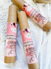 Load image into Gallery viewer, May include: Three brown cardboard tubes with pink and white floral designs. Each tube has a label that reads "100% Therapeutic Grade Oil Infused Incense" and lists the scents: Rose & Frankincense, Rosemary & Mint, Lavender & Chamomile, Sage & Patchouli, Jasmine & Cedarwood.
