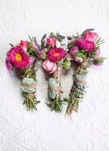 Load image into Gallery viewer, Fuchsite, Rosemary, Sage and Lavender Smudge Stick