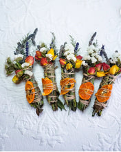 Load image into Gallery viewer, Lavender, Mint, Orange Spring Smudge Stick