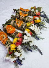 Load image into Gallery viewer, Lavender, Mint, Orange Spring Smudge Stick