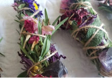 Load image into Gallery viewer, Amethyst, Sage, Rosemary, Lavender and Wild Flower Smudge Stick