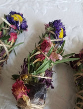 Load image into Gallery viewer, Amethyst, Sage, Rosemary, Lavender and Wild Flower Smudge Stick