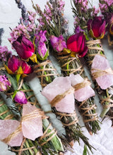 Load image into Gallery viewer, Wholesale Sage- Rose Quartz Rosemary, Sage, Lavender Smudge stick Bulk Listing of 200