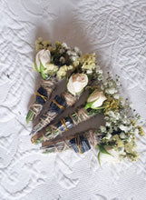 Load image into Gallery viewer, Black Tourmaline, Palo Santo, Rose and Wild Flower Smudge Bundle