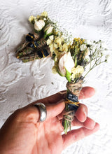 Load image into Gallery viewer, Black Tourmaline, Palo Santo, Rose and Wild Flower Smudge Bundle