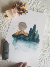 Load image into Gallery viewer, Wilderness Mountain Moon Waterpaint View Digital Copy