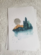 Load image into Gallery viewer, Wilderness Mountain Moon Waterpaint View Digital Copy