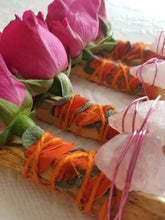 Load image into Gallery viewer, Rose Quartz, Palo Santo, Rose Smudge stick