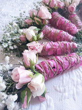 Load image into Gallery viewer, Sage, Mint, Rose, Rosemary, and Lavender Smudge Stick