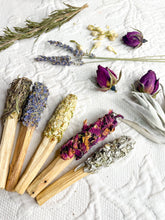 Load image into Gallery viewer, Copal Dipped Palo Santo Sticks Rolled In Herbs, Incense Gift Set