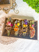 Load image into Gallery viewer, Smudge Stick With Flowers, Home Cleansing, Calming Gifts Women, Witchy Accessories, Meditation Altar, Citrus Smudge Sticks