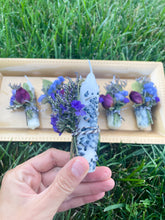 Load image into Gallery viewer, New Moon and Full Moon Intention Candle Packed with Crystals, Herbs, and Flowers