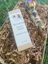 Load image into Gallery viewer, Smudge Stick With Flowers, Home Cleansing, Calming Gifts Women, Meditation Altar, Black Tourmaline Smudge Stick, Protection