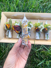 Load image into Gallery viewer, New Moon and Full Moon Intention Candle Packed with Crystals, Herbs, and Flowers