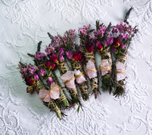 Load image into Gallery viewer, Rose Quartz Rosemary, Sage, Lavender Smudge stick