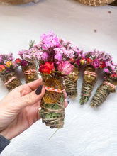 Load image into Gallery viewer, Kiwi, Mint, Palo Santo and Cedar Spring Smudge Stick