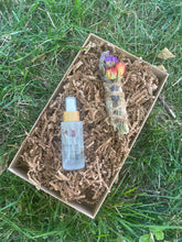 Load image into Gallery viewer, Smudge Stick With Flowers, Home Cleansing, Calming Gifts Women, Meditation Altar, Black Tourmaline Smudge Stick, Protection