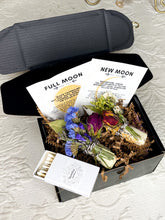 Load image into Gallery viewer, New Moon and Full Moon Intention Candle Packed with Crystals, Herbs, and Flowers