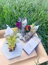 Load image into Gallery viewer, New Moon and Full Moon Intention Candle Packed with Crystals, Herbs, and Flowers